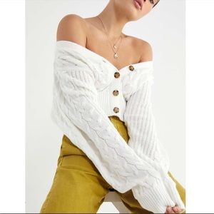 Cable knit cardigan